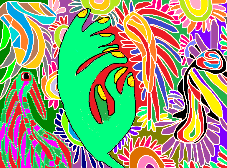 森の青と空の青